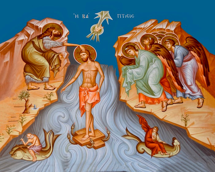 jesus baptism icon