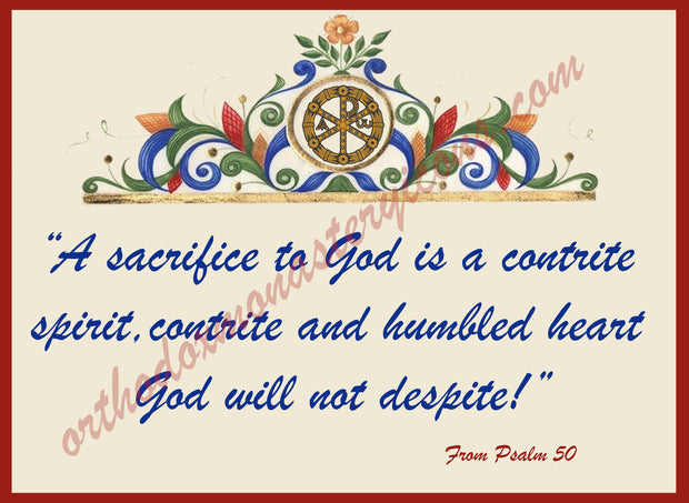 Plaque with the wisdom of Holy Fathers (from the Psalter)