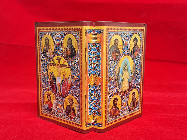 Wooden diptych with icons (VE-192B)