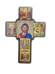 Hanging Cross with icons (5)