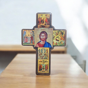 Hanging Cross with icons (5)