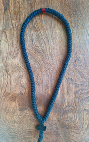 100 Knots Prayer Rope with red bead (123-GR-R)