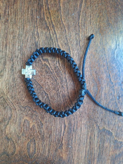 Silk Bracelet with 33 knots, Black