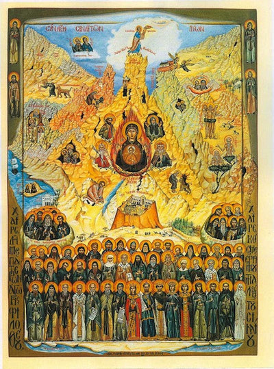 Synaxis of All the Saints of Mount Sinai icon.