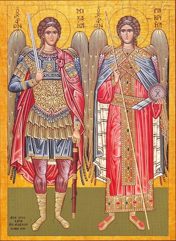 Archangels Michael and Gabriel icon (2)