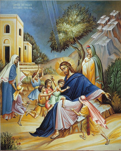 Christ and the children Icon (2)