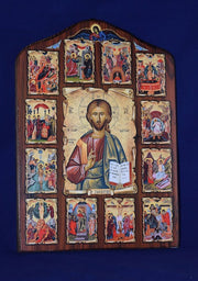 Jesus Christ with scenes of His life