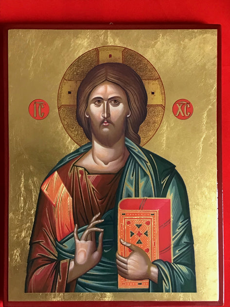 Greek orthodox icon of Jesus Christ our Lord (Silk Screen, Serigraphy ...