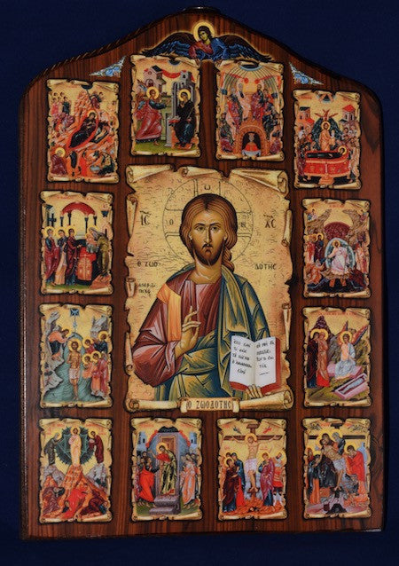 Jesus Christ with scenes of His life