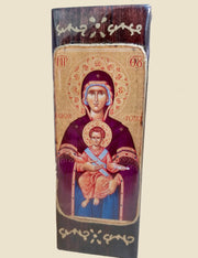 Candle block with Theotoko's icon