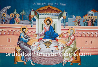 On the road to Emmaus icon