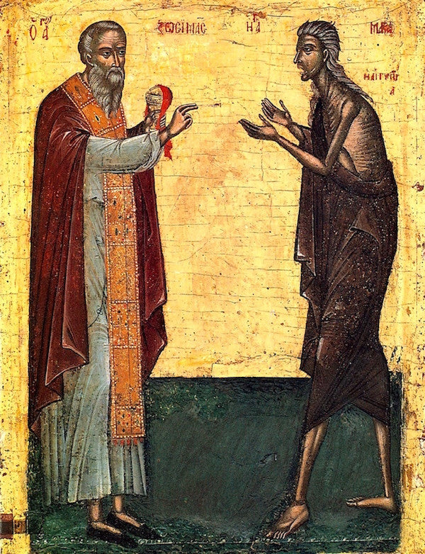 St. Mary of Egypt and St. Zosimas icon (2)