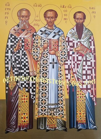 Three Hierarchs (Basil, Gregory, John) icon (3)
