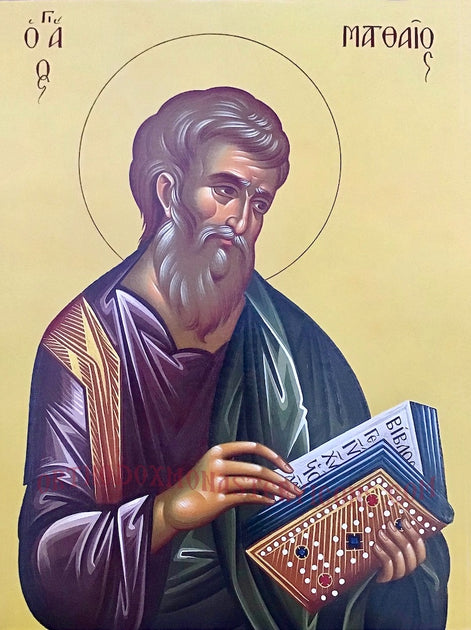 Greek orthodox icon of Saint Matthew the Evangelist (4 ...