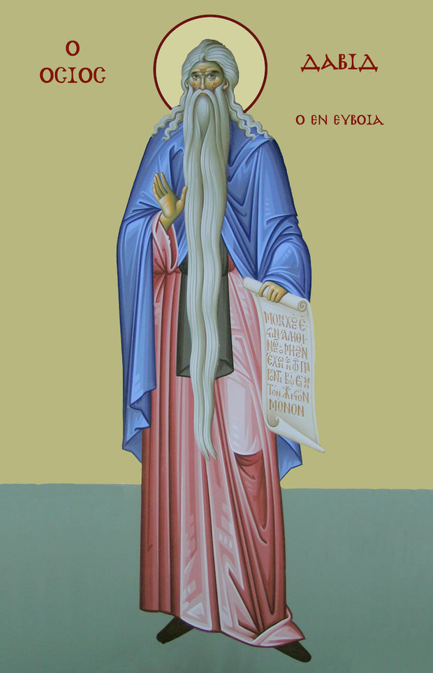 St. David of Evia, the Elder icon