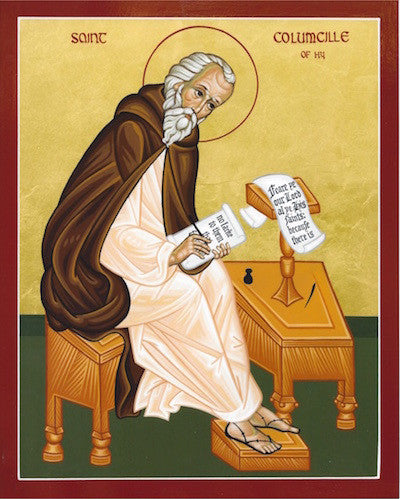 St. Columba of Iona, the Enlightener of Scotland icon.