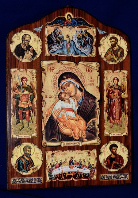 Theotokos with icons